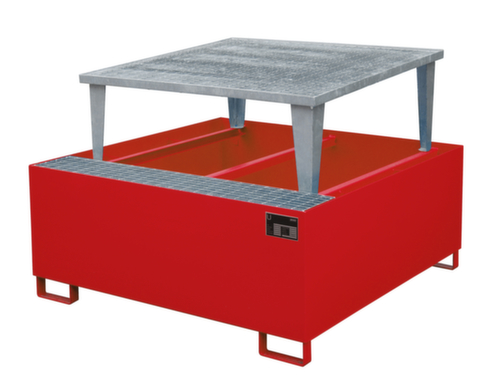 Auffangwanne mit Abfüllgestellen, für 1 x IBC