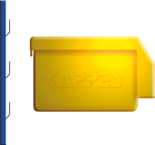 Schlitzplatte mit Sichtlagerkästen, Höhe x Breite 450 x 500 mm, RAL5010 Enzianblau