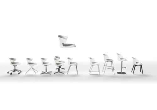 Quadrifoglio Kunststoffschalenstuhl COVE mit Kufengestell, grau