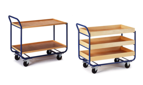 Rollcart Tischwagen mit Holzkästen