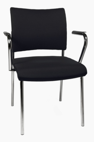 Topstar Besucherstuhl Visit 10 mit Polsterrücken, Sitz Stoff (100% Polypropylen), schwarz
