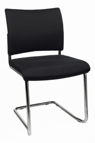Topstar Gepolsterter Besucherschwinger Visit 20, Sitz Stoff (100% Polypropylen), schwarz