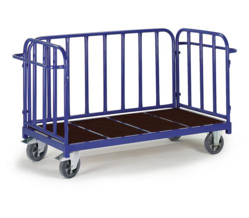 Rollcart Rohr-Dreiwandwagen mit rutschsicherer Ladefläche, Traglast 1200 kg, Ladefläche 2000 x 800 mm