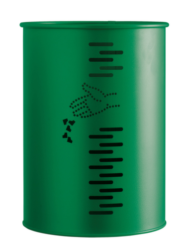 Papierkorb Pivo mit Lochmuster, 22 l, grĂŒn