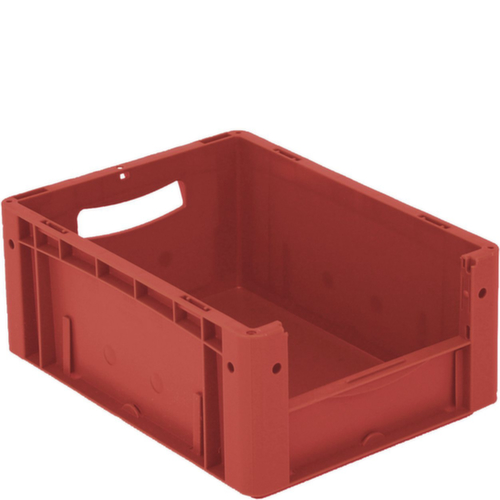 BITO Euronorm-Sichtlagerbehälter mit Eingrifföffnung, rot, HxLxB 170x400x300 mm