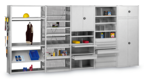 hofe Traversenregal in mittelschwerer Bauart, Höhe x Breite x Tiefe 3000 x 1310 x 435 mm, 7 Böden