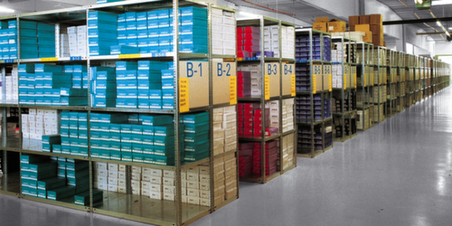 hofe Schraubregal, 6 Böden, RAL7035 Lichtgrau