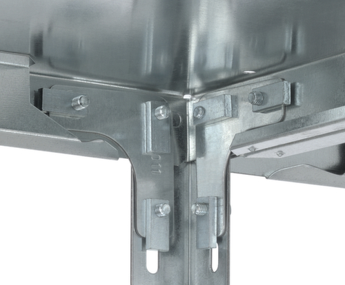 hofe Schraubregal Anbaufeld, 5 Böden, mit korrosionsschützender Zinkbeschichtung