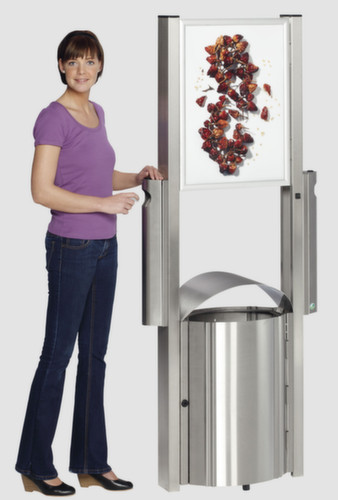 Edelstahl-Abfallbehälter für den Außenbereich, 50 l