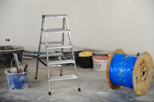 Krause Universal-Stufenleiter Dopplo, 2 x 5 Riffelblechstufe(n)