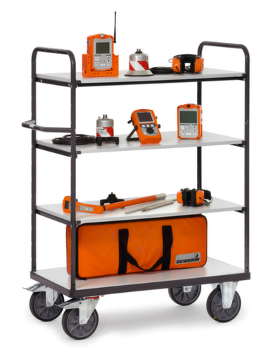 fetra ESD-Etagenwagen, Traglast 500 kg, 4 Etagen