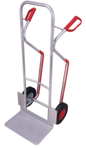 VARIOfit Alu-Kufenkarre mit extra großer Schaufel, Traglast 200 kg, Vollgummi-Bereifung