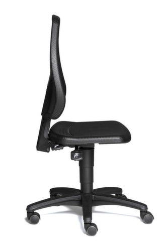 bimos Arbeitsdrehstuhl Economy, Sitz PU-Schaum schwarz, mit Rollen