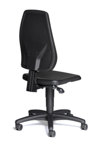 bimos Arbeitsdrehstuhl Economy, Sitz PU-Schaum schwarz, mit Rollen