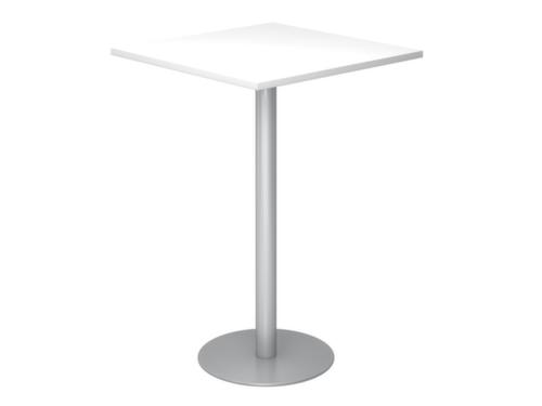 Stehtisch, Breite x Tiefe 800 x 800 mm, Platte weiß