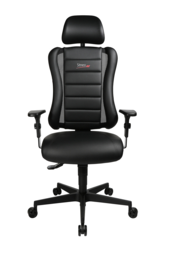 Topstar Bürodrehstuhl Sitness Racer RS mit AL "P4" + KS mit Kopfstütze, schwarz