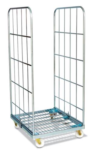 Rollbehälter mit Stahl-Plattform, Traglast 500 kg, Länge x Breite 800 x 710 mm