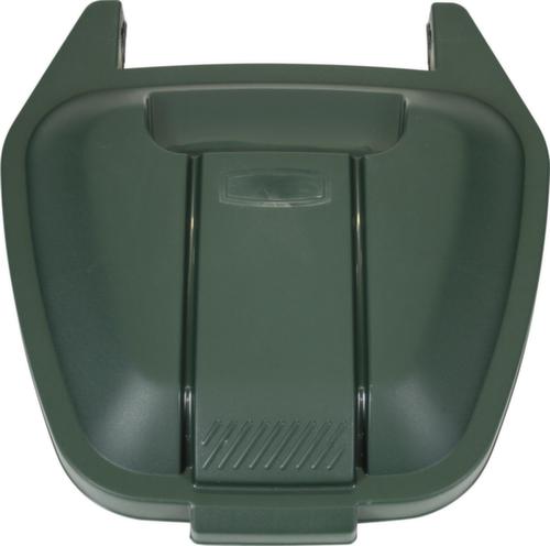 Rubbermaid Mülltonne, 100 l, beige, Deckel grün