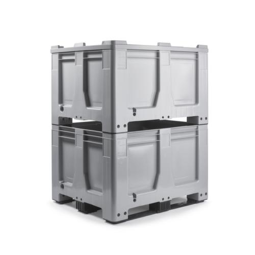 Palettenbox, Inhalt 610 l, grau, 4 Füße