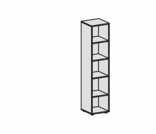 Gera Büroregal Milano, Breite 400 mm, 5 OH, weiß