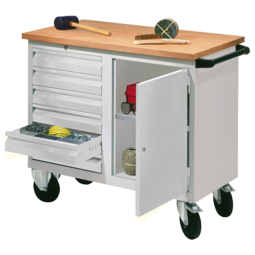 PAVOY Mobile Werkbank, 6 Schubladen, 1 Schrank