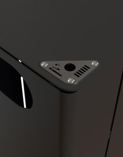 Kombiascher mit Schutzdach, anthrazit-eisenglimmer