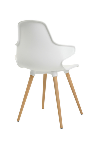 Topstar Besucherstuhl T2020 mit Armlehnen, Sitz weiß, 4-Fußgestell