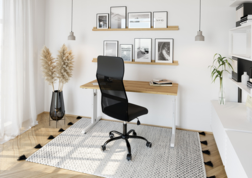 Schmaler Schreibtisch Mini-Office O-Serie mit C-Fußgestell