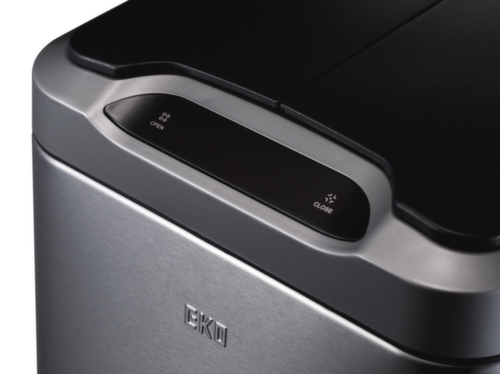 Schmaler Sensor-AbfallbehÀlter EKO Phantom Sensor aus Edelstahl, 2 x 20 l