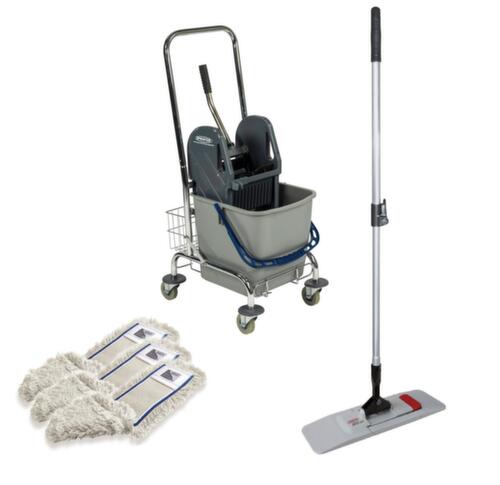 Universal-Nasswischwagen-Set, 1x27 l Eimer in grau/blau