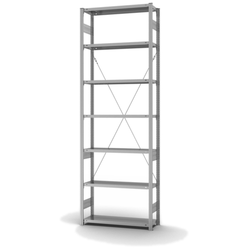 hofe System-Steckregal in Standard Bauart, Höhe x Breite x Tiefe 3000 x 1060 x 335 mm, 7 Böden