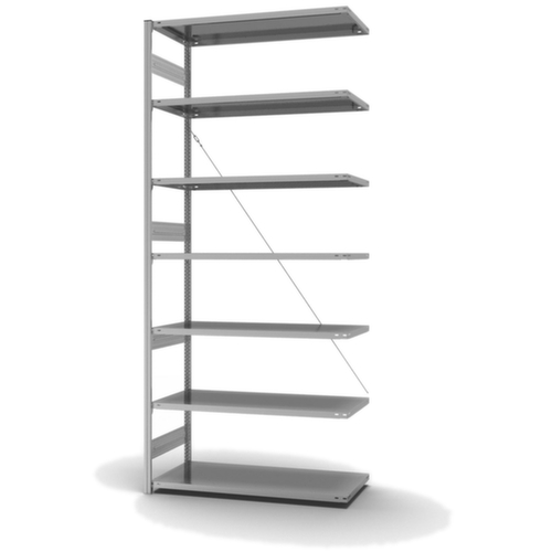 hofe System-Steckregal Anbaufeld, Höhe x Breite x Tiefe 3000 x 1310 x 635 mm, 7 Böden