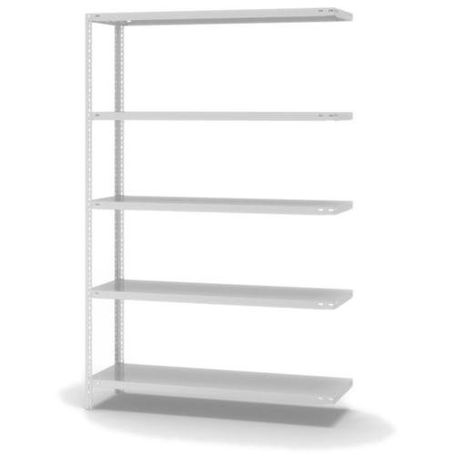 hofe Schraubregal Anbaufeld, 5 Böden, RAL7035 Lichtgrau