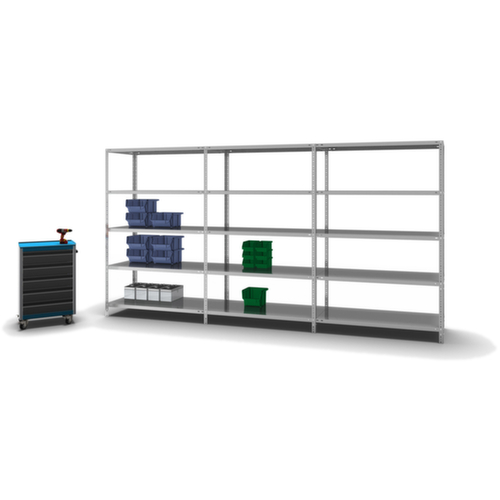 hofe Schraubregal, 5 Böden, mit korrosionsschützender Zinkbeschichtung