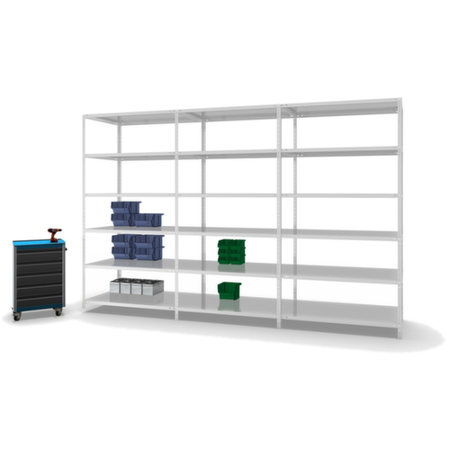 hofe Schraubregal, 6 Böden, RAL7035 Lichtgrau