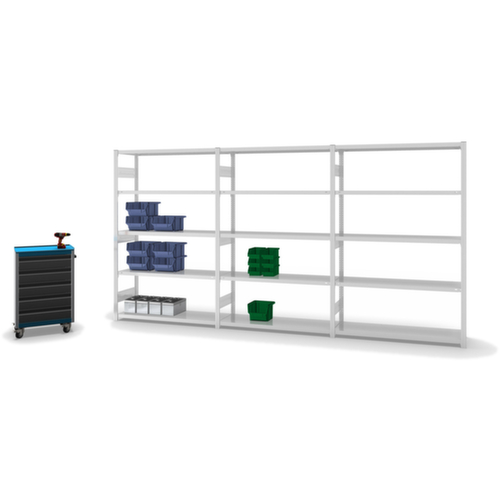 hofe Traversenregal in schwerer Bauart, Höhe x Breite x Tiefe 2000 x 1310 x 435 mm, 5 Böden