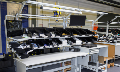 Treston ESD-Sichtlagerkasten, schwarz, Tiefe 192 mm, Polypropylen