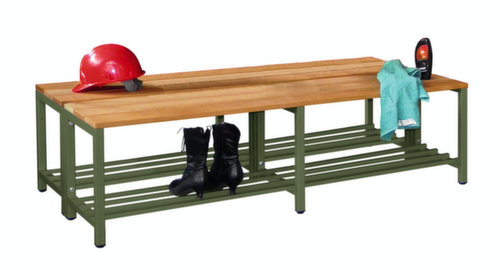 PAVOY Umkleidebank Basis mit Holzleisten
