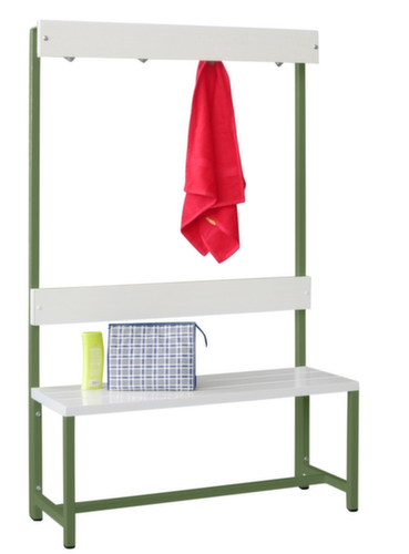 PAVOY Umkleidebank Basis mit Haken und Kunststoffleisten