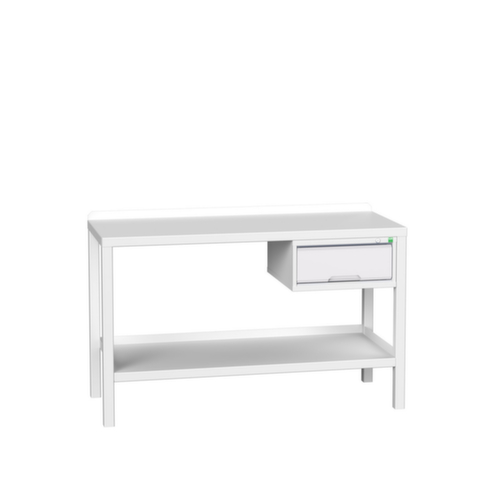 bott Werkbank verso, 1 Schublade, 1 Ablageboden, RAL7035 Lichtgrau/RAL7035 Lichtgrau