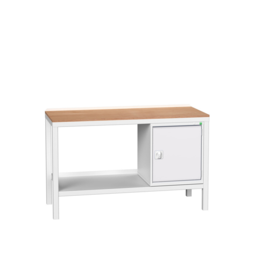 bott Werkbank verso, 1 Schrank, 1 Ablageboden, RAL7035 Lichtgrau/RAL7035 Lichtgrau