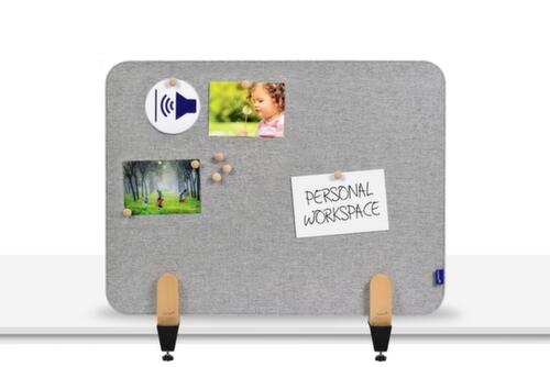 Legamaster Schallabsorbierende Tischtrennwand ELEMENTS, Höhe x Breite 600 x 800 mm, Wand grau