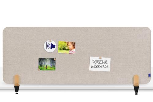Legamaster Schallabsorbierende Tischtrennwand ELEMENTS, Höhe x Breite 600 x 1600 mm, Wand beige