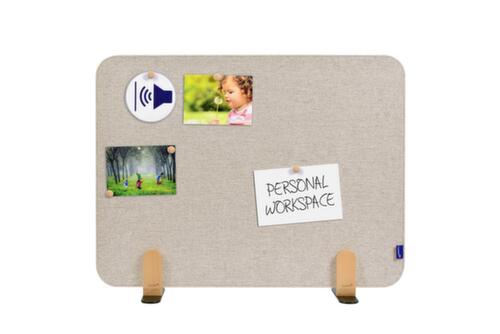 Legamaster Schallabsorbierende Tischtrennwand ELEMENTS, Höhe x Breite 600 x 800 mm, Wand beige