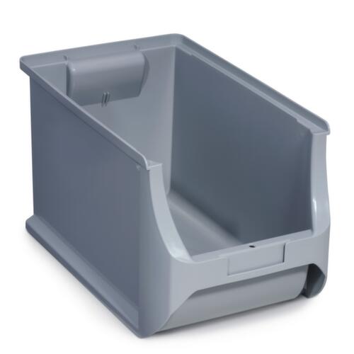 Sichtlagerkasten, grau, Tiefe 355 mm, Polypropylen
