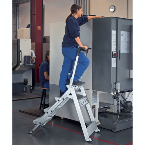 ZARGES Klappbare Sicherheitstreppe Plazastep P aus Leichtmetall