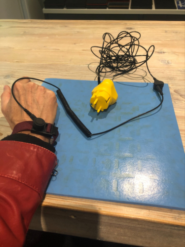 Erdungskabel Haarlem/Delft für ESD-Tischauflage / Handgelenksband