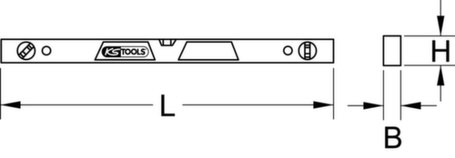 KS Tools Aluminiumprofil-Wasserwaage