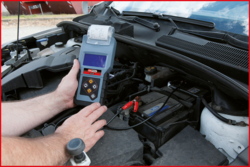 KS Tools 12V Digital-Batterie- und Ladesystemtester mit integriertem Drucker