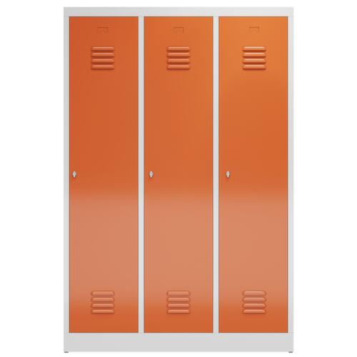 Garderobenschrank ClassiX für Schwarz-Weiß-Trennung, Abteilbreite 395 mm